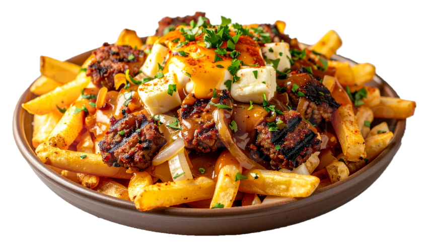 Spicy Beef Poutine PNG Transparent
