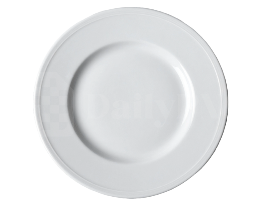 White Dinner Plate PNG, Transparent