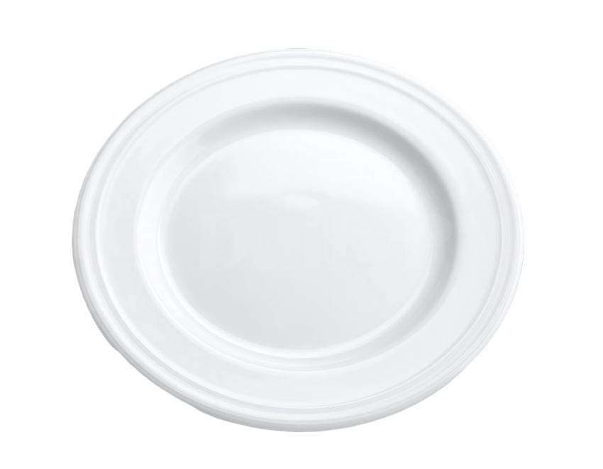 Round White Plate PNG, Transparent