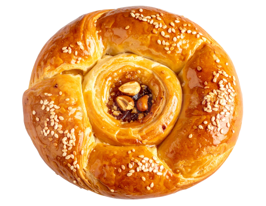 Round Sesame Pastry PNG