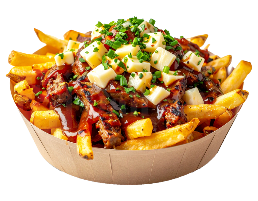 BBQ Chicken Poutine PNG Transparent