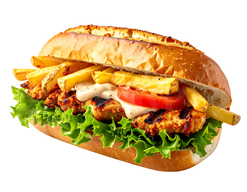 Grilled Chicken Sandwich with Fries