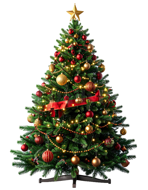 Decorated Christmas Tree PNG