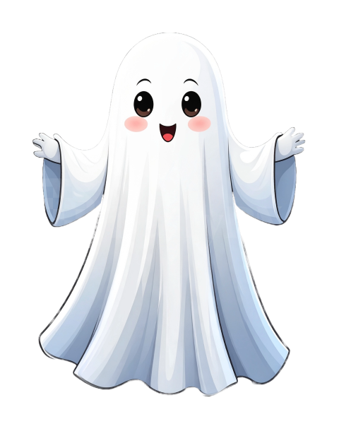 Spooky Cute Ghost PNG