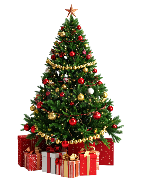 Christmas Tree with Gifts PNG