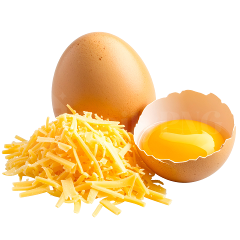PNG Eggs and Grated Cheese Isolated