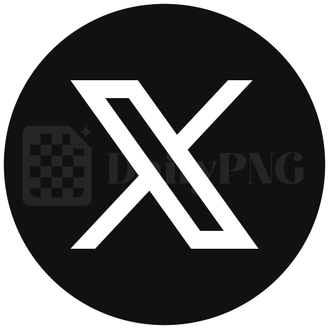 free rounded X white and black logo