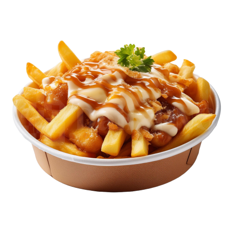 Loaded Fries Bowl PNG - Transparent