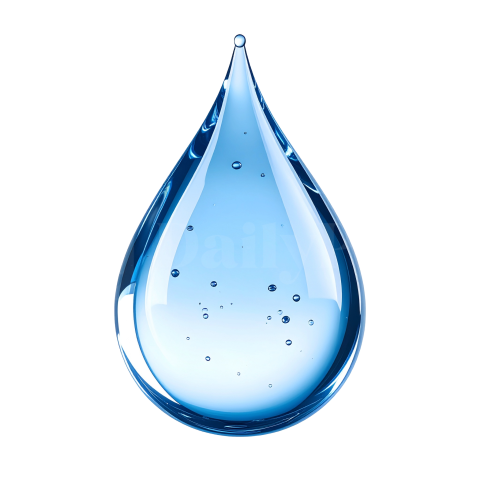 Water Teardrop PNG, Transparent