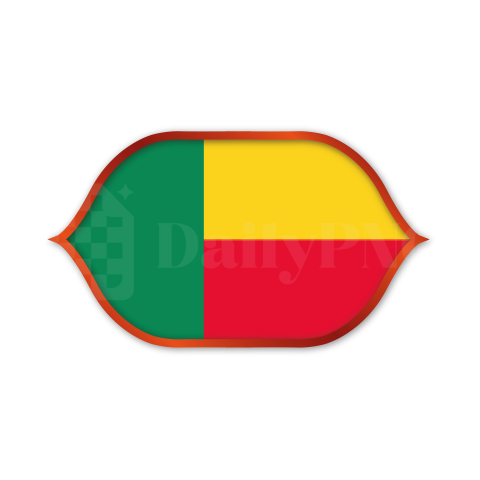 Benin Flag Badge CAF 2025 PNG
