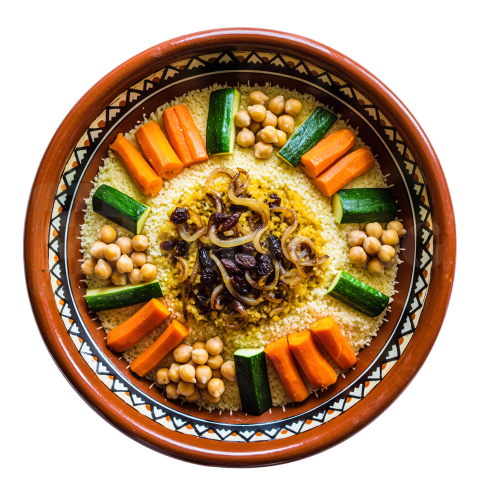 Moroccan Couscous Dish Isolated PNG