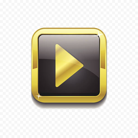 YOUTUBE Gold Play Button PNG Pic