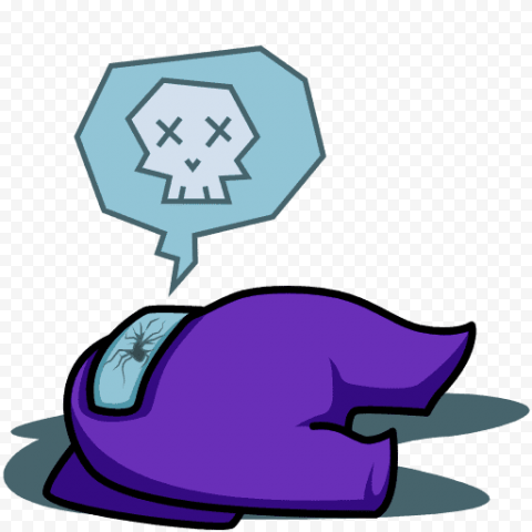 Purple man lying on the floor
