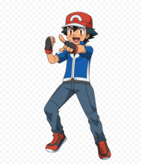 character Ash Ketchum Background PNG