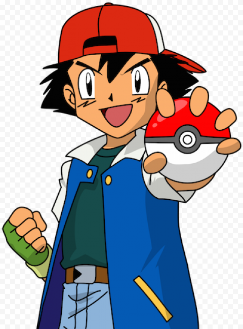 character Ash Ketchum PNG HD