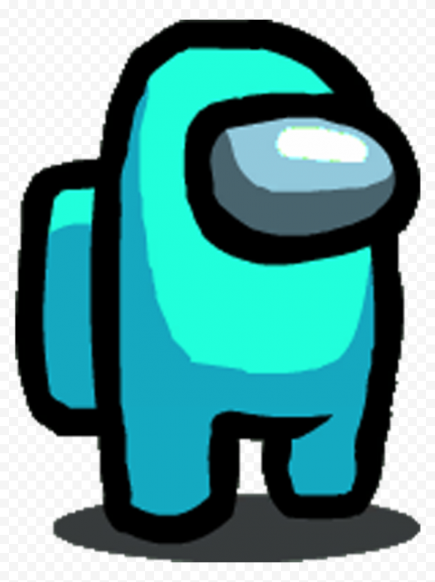 Light Blue Among Us Character PNG