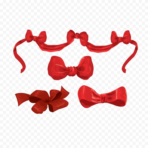red bow tie hair tie for christmas