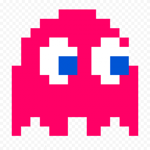 pink world pacman square ghosts png download free