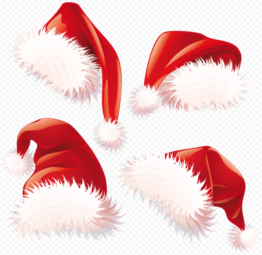 Santa Claus Hat   Transparent Christmas Santa Hats 