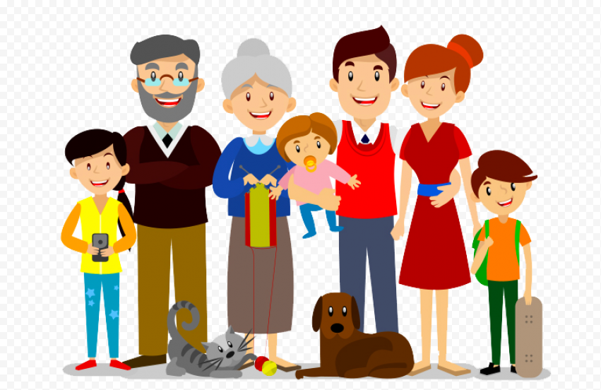 family, Extended family Father Family tree, cartoon family, child, people, team 