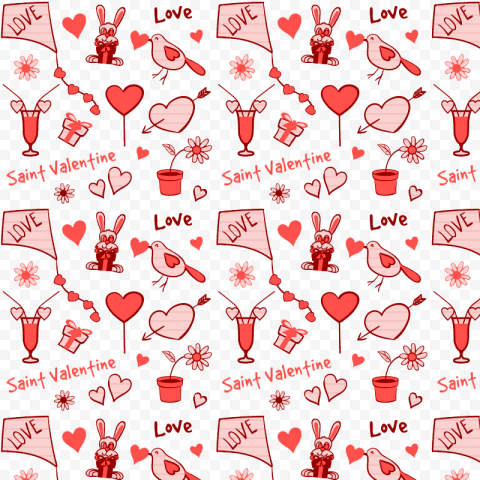 Saint Valentine, Pink seamless background Valentine's Day element material, love, text, heart