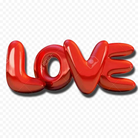 Love Word Text PNG File