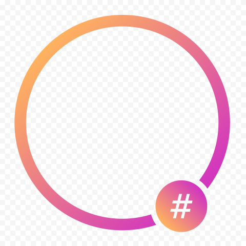 Png image Round Hashtag Instagram Frame Circle Icon 