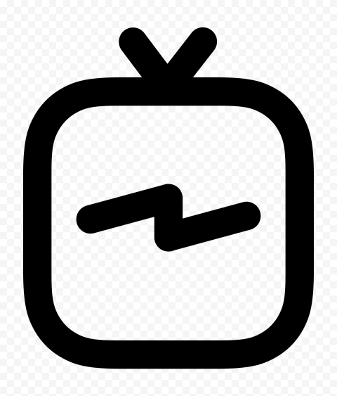Png image Black IGTV Instagram Tv Logo Icon 