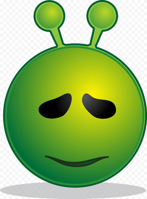 Green Crazy Alien PNG Transparent Image