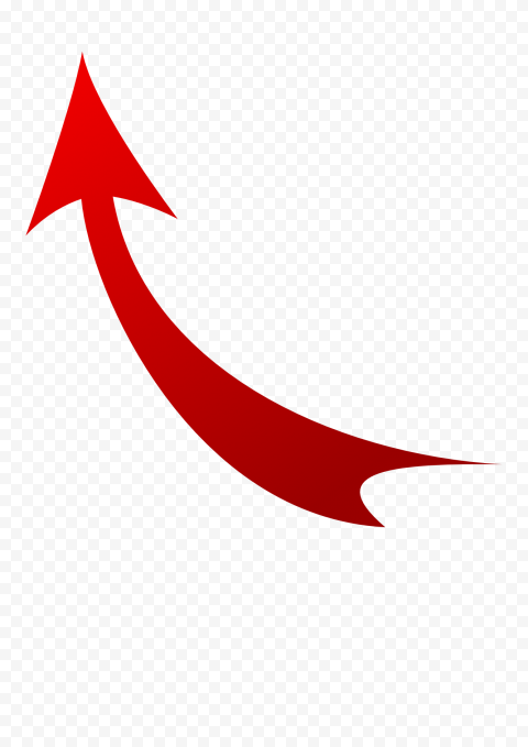 Vector Red Curved Arrow Point Up 1331x1882