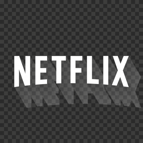 White Netflix Text Rectangle Logo  