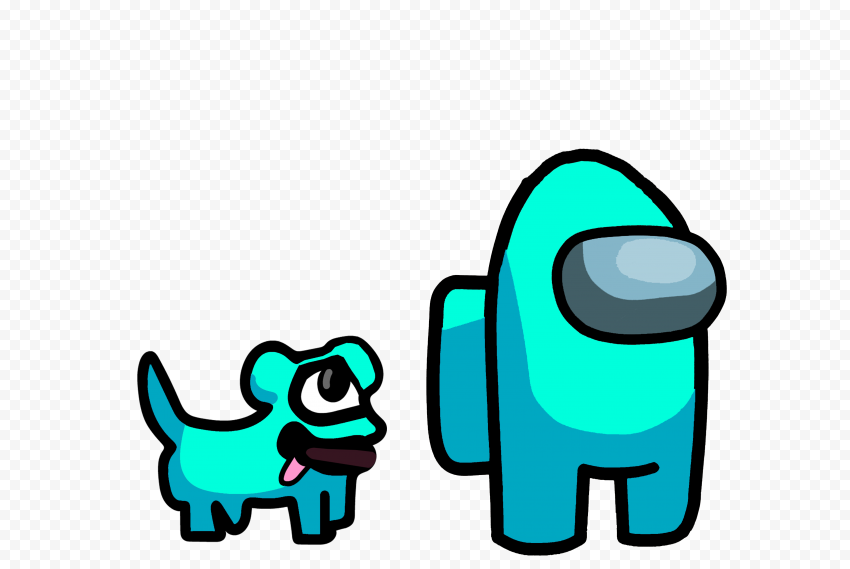 cyan among us pet png image
