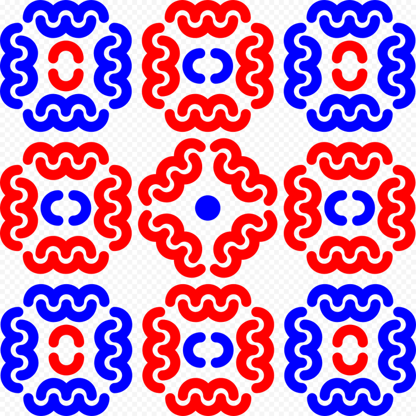 Decoration, Pattern, Tile, Colors, Blue, Red, png