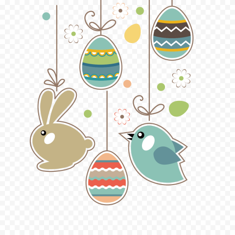 Easter Bunny Easter egg, Easter Decorative Elements, holidays, happy Birthday Vector Images png