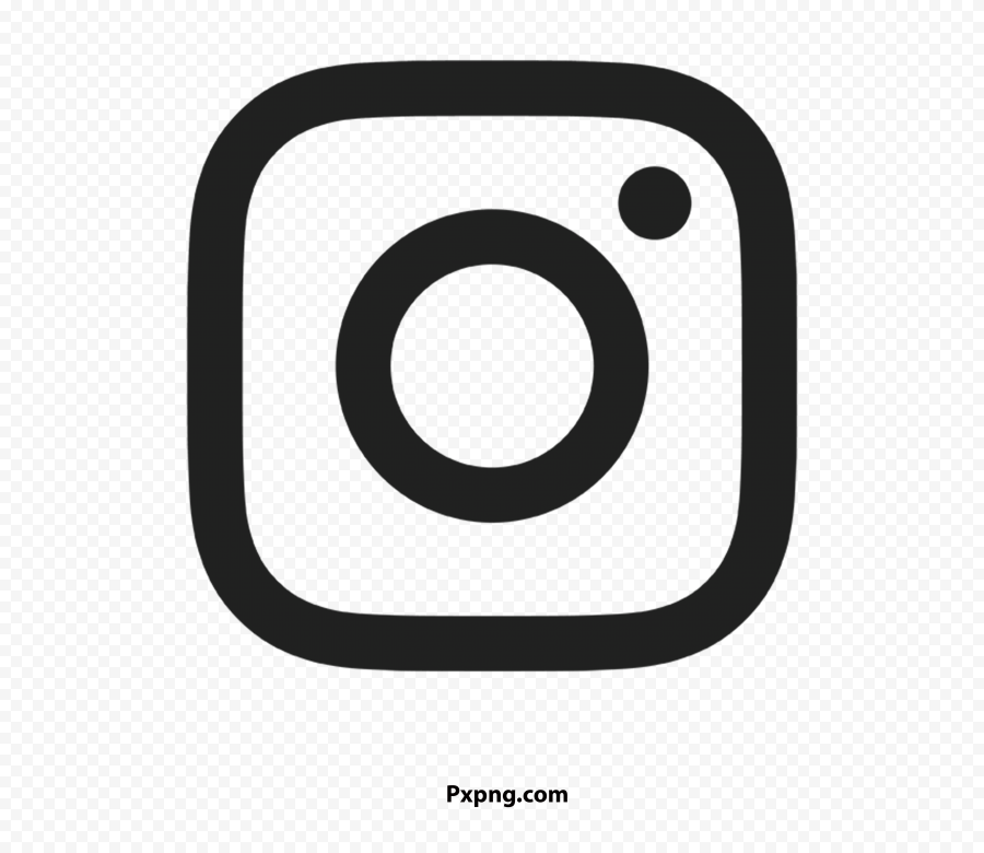 HD Black instagram icon Background Transparent