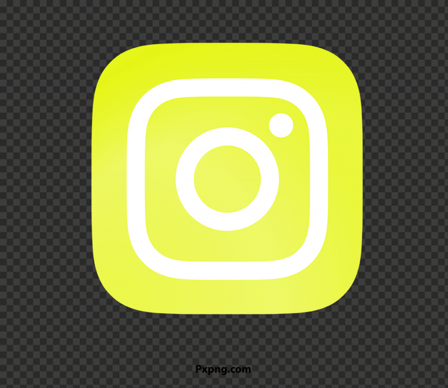 HD Yellow instagram logo Background PNG