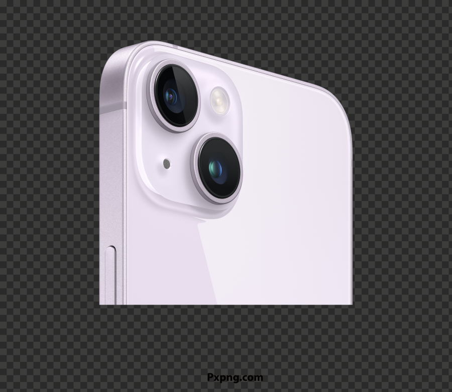 Camera iPhone 14 Purple Color Background Transparent
