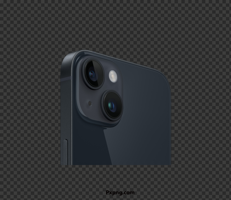 HD Camera iPhone 14 Plus black Without Background PNG
