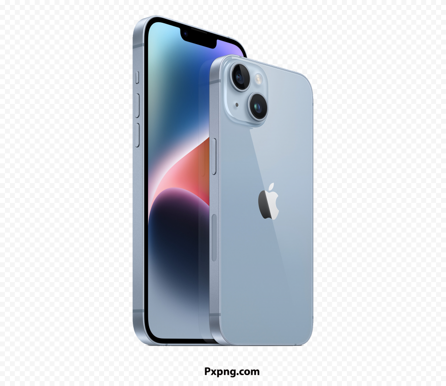 HD Blue iPhone 14 Plus PNG IMG