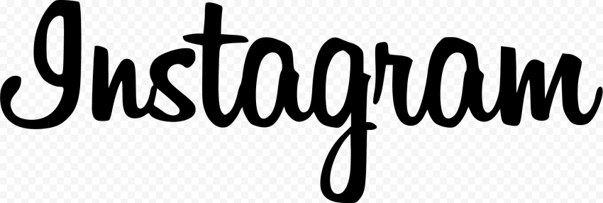 Instagram Logo Font Word Text Black 2084x700