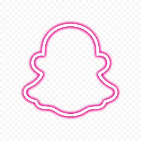 HD Pink Snapchat Neon Logo PNG   2456x2456