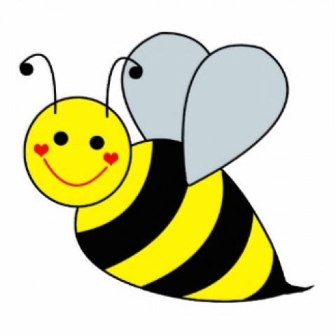 yellow cartoon bee bee clipart