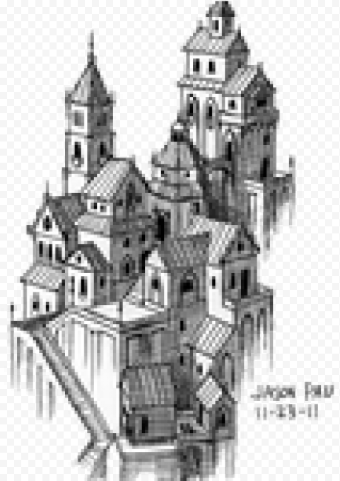 Medieval Fantasy House Drawing, HD Png Download