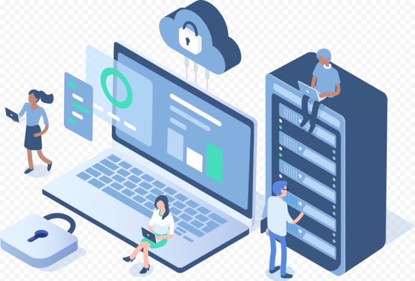Server Illustration   Web Hosting Vector, HD Png Download