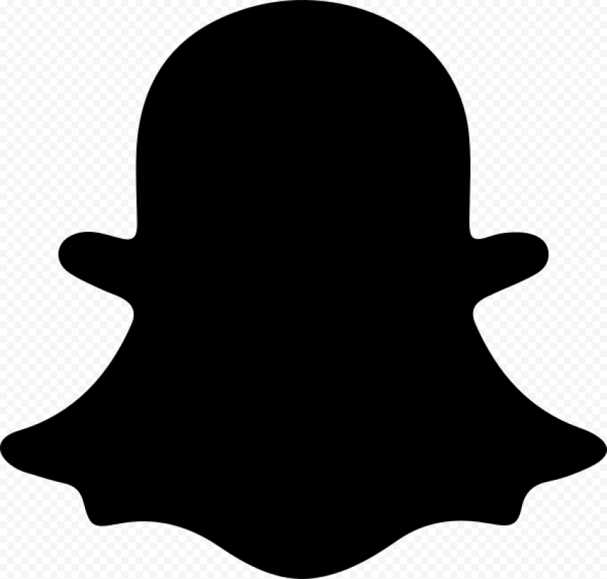 BLACK SNAPCHAT LOGO PICTURE
