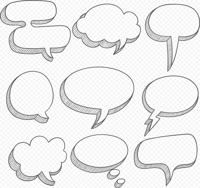 Speech balloon Text box Dialog box, White simple cloud dialog box border texture, assorted shape message boxes, border, comics, angle png