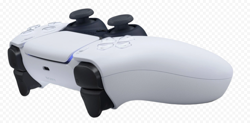 ]White Ps5 Controller Design Gaming Side View