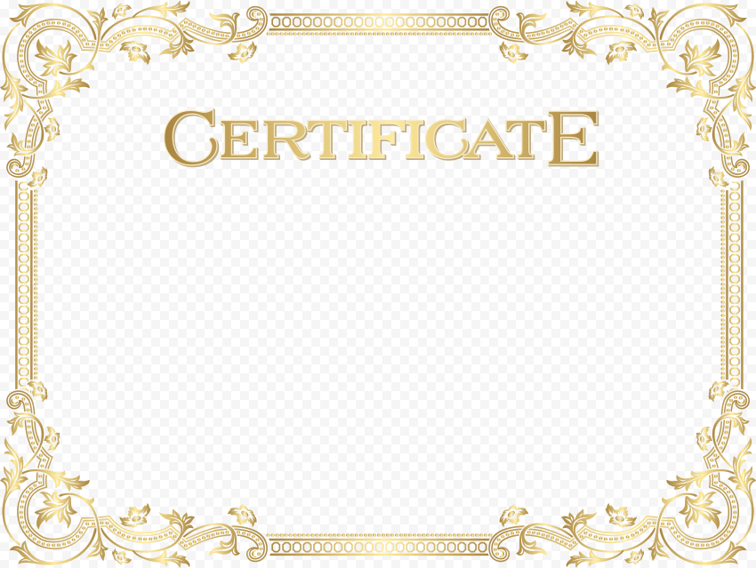 Blank Certificate PNG File