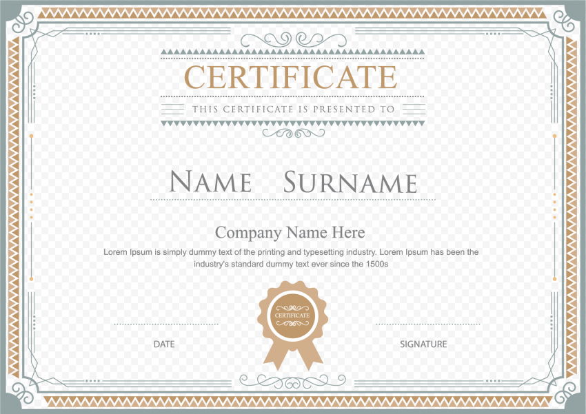 Certificate PNG HD Image