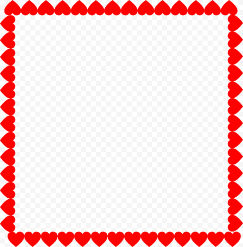 Square Valentine Frame PNG Image